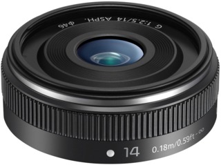 Объектив Panasonic Lumix 14mm f/ 2.5 G Aspherical черный (H-H014AE-K)