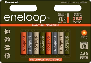 Аккумулятор Panasonic Eneloop AAA 750 mAh (8шт) Expedition colors