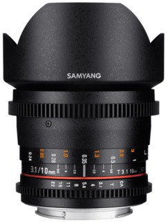 Объектив Samyang 10mm T3.1 VDSLR Canon II (APS-C)