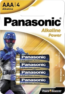 Батарейка Panasonic AAA щелочные Power Rangers Alkiline power в блистере 4шт